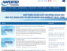Tablet Screenshot of nafosted.gov.vn